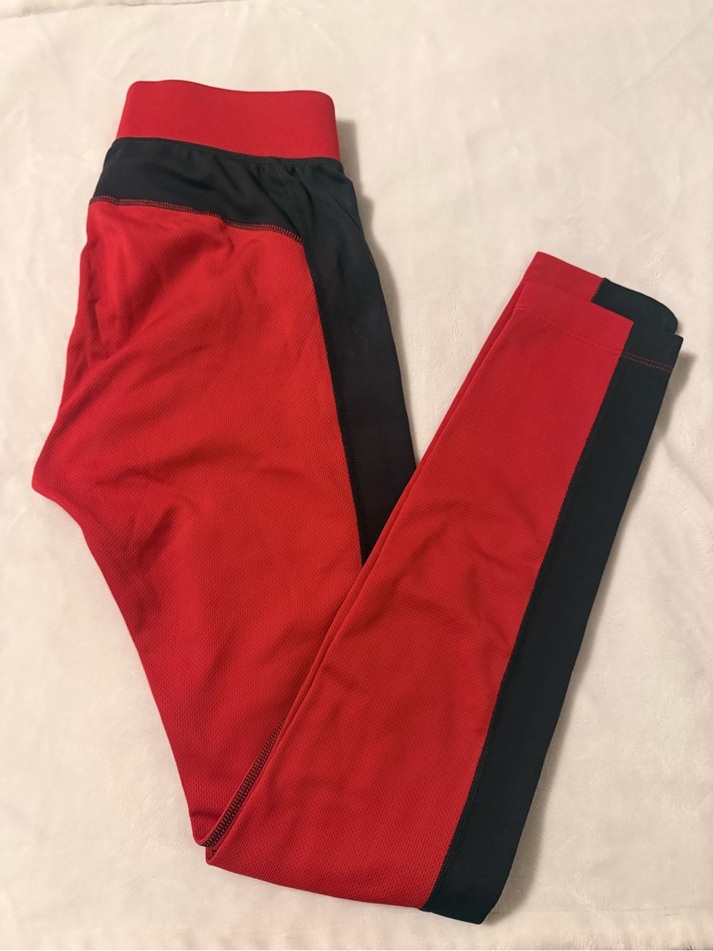 Women Red and Black Athletic Leggings